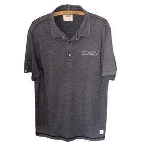 Linksoul Men's Medium Golf Polo Shirt Tempus Fugit Athleisure Casual Embroidered